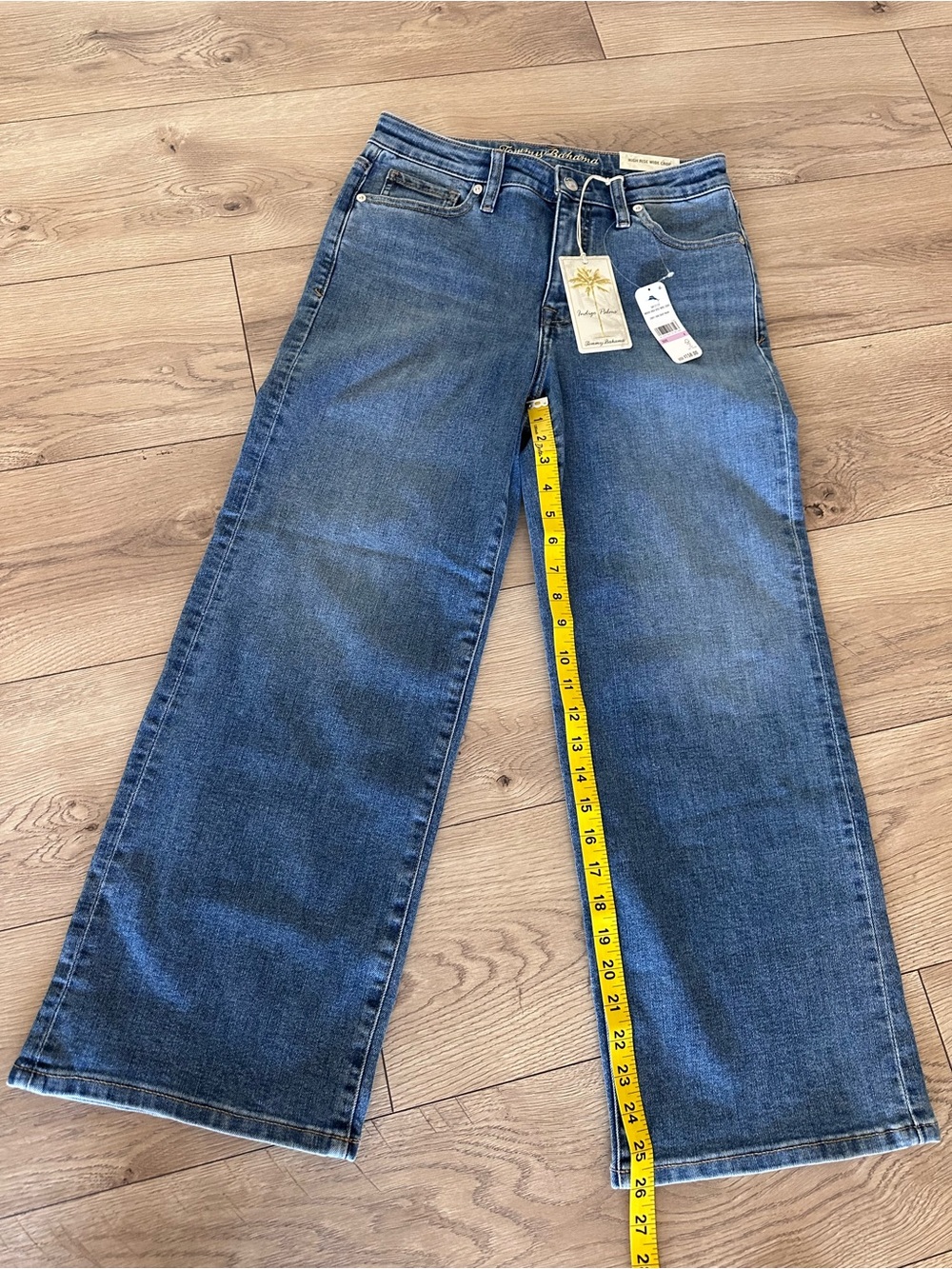 NWT Tommy Bahama Indigo Palm High-Rise Wide Crop Jeans Size 6 - Picture 5 of 8